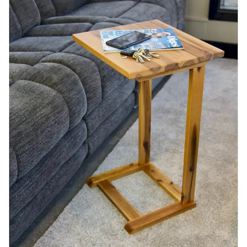 Table d'appoint en C en acacia massif Porch & Den Holly Hill