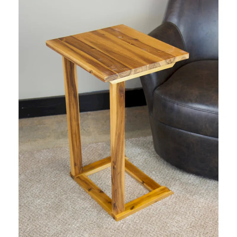 Table d'appoint en C en acacia massif Porch & Den Holly Hill