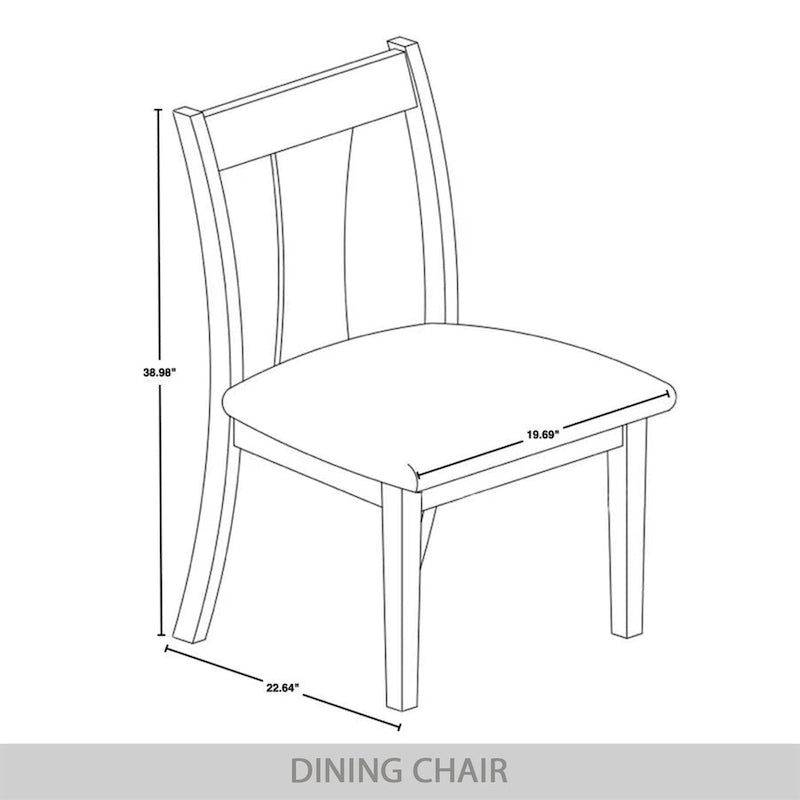 Ensemble de salle à manger en bois 7 pièces style vintage CraftPorch
