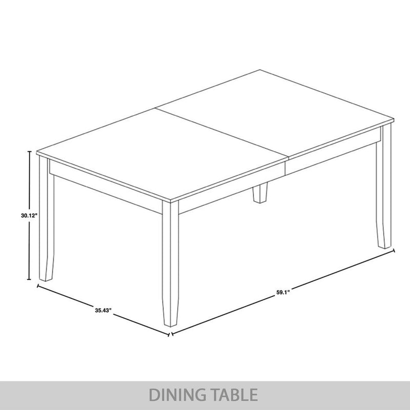 Ensemble de salle à manger en bois 7 pièces style vintage CraftPorch