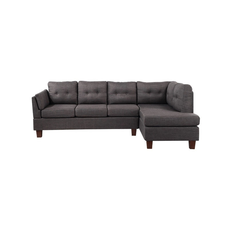Dalia Linenowa Nowoczesna Sofa Narożna z Leżanką po Prawej Stronie