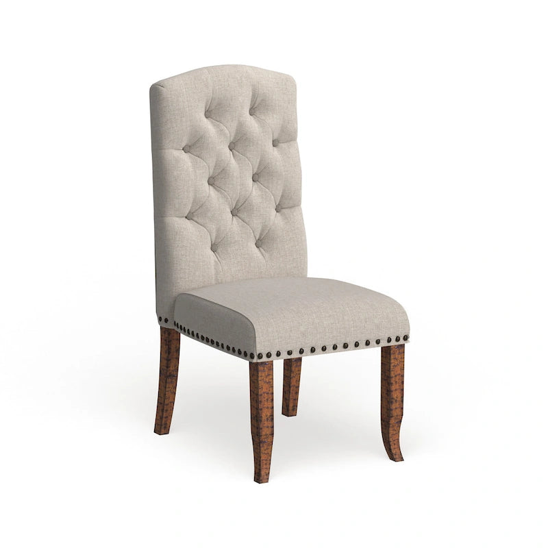Chaises de salle à manger en tissu capitonné Cordova Farmhouse (Lot de 2) par Furniture of America