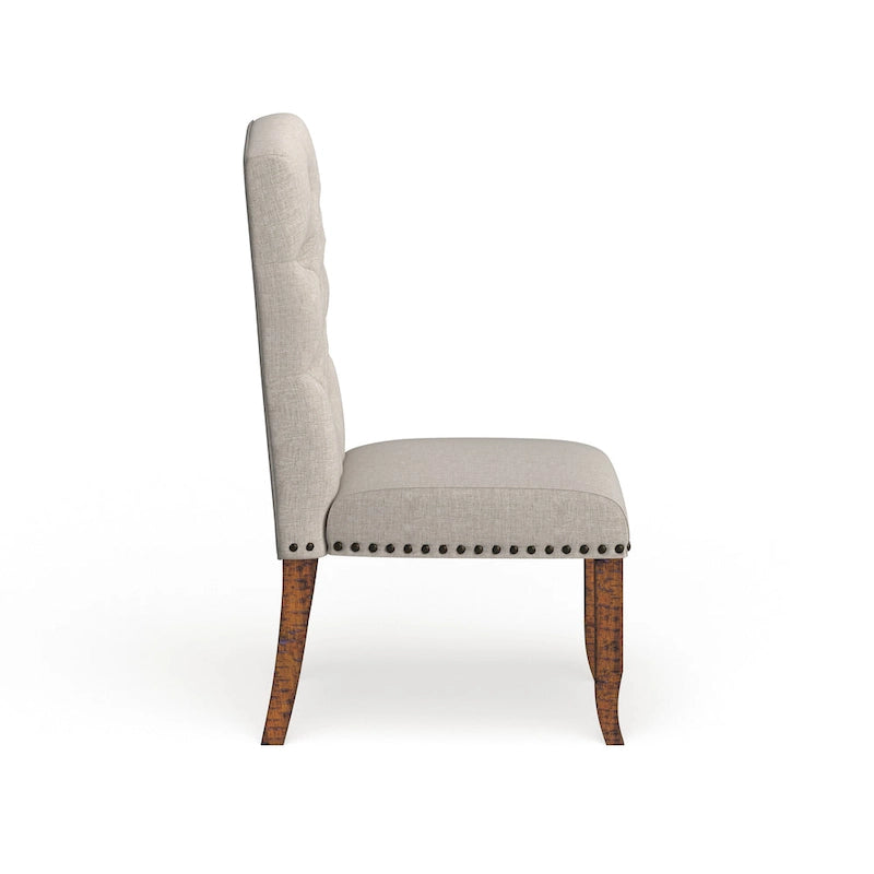 Chaises de salle à manger en tissu capitonné Cordova Farmhouse (Lot de 2) par Furniture of America