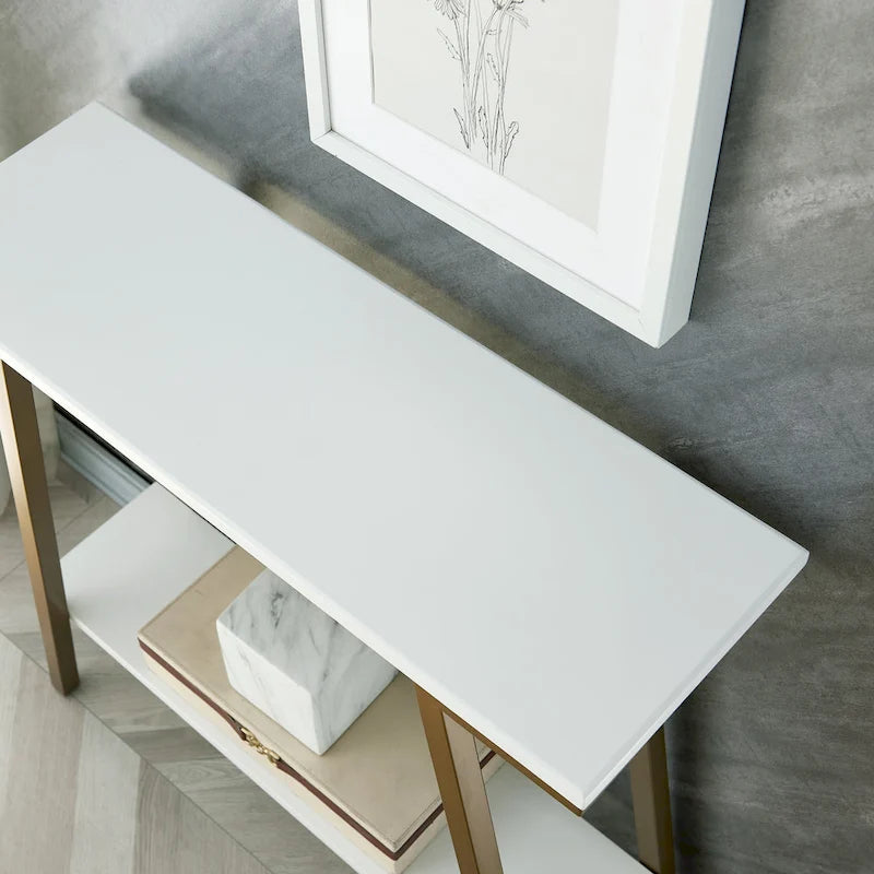 Konsola do przedpokoju Leick Home, metal i drewno