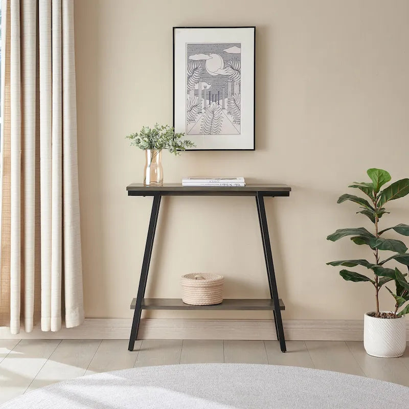 Konsola do przedpokoju Leick Home, metal i drewno