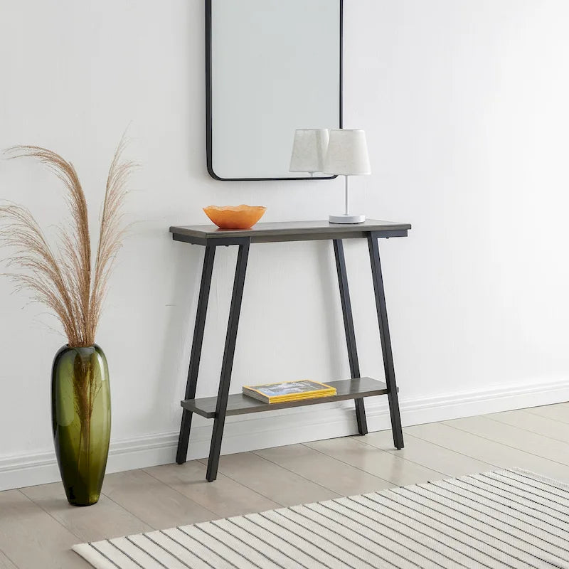 Konsola do przedpokoju Leick Home, metal i drewno