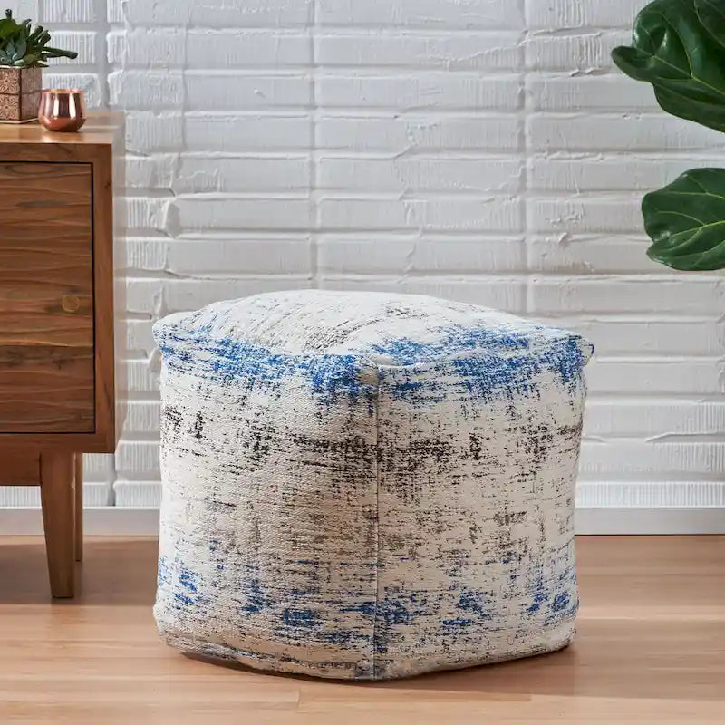 Puf kostka z tkaniny Colane Hand-Loomed Boho firmy Christopher Knight Home