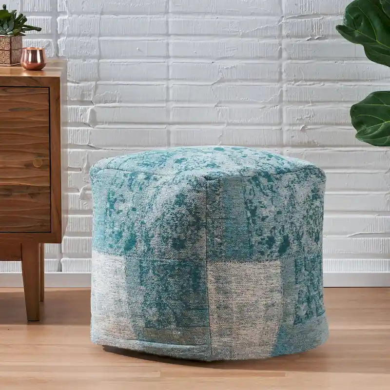 Puf kostka z tkaniny Colane Hand-Loomed Boho firmy Christopher Knight Home
