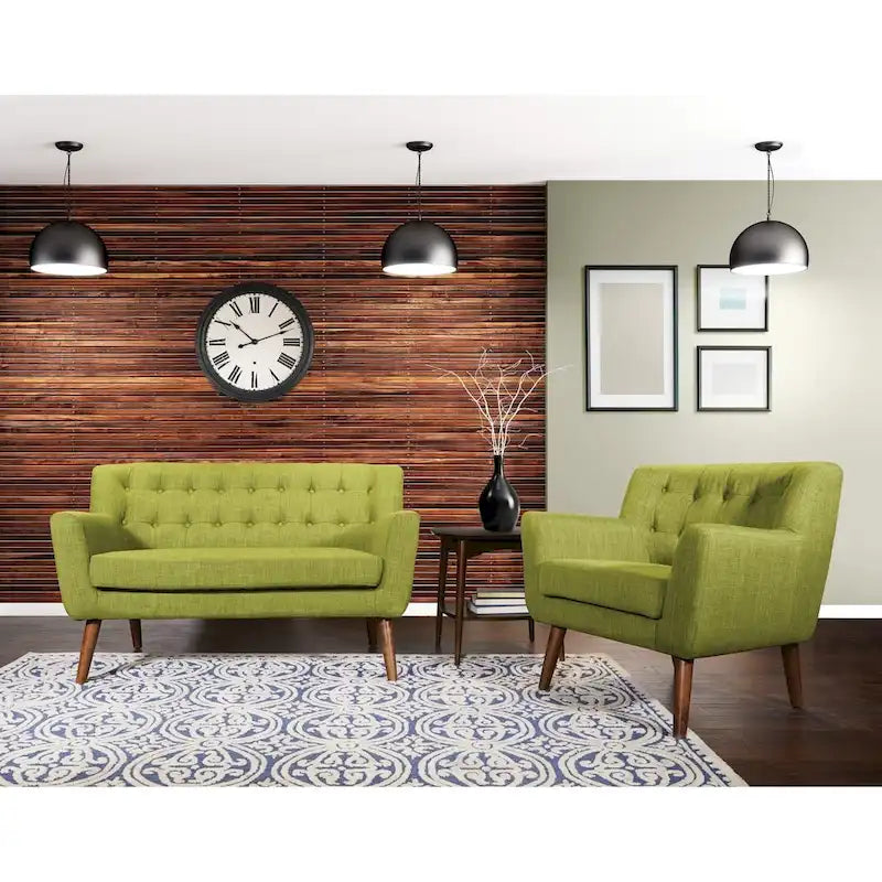 Dwumiejscowa sofa tapicerowana Carson Carrington Balestrand Mid-century z pikowanym oparciem - N/A
