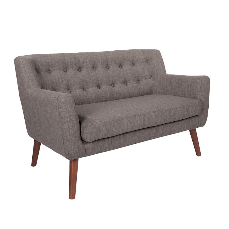 Causeuse en tissu à dossier capitonné Balestrand Mid-century de Carson Carrington - S.O.