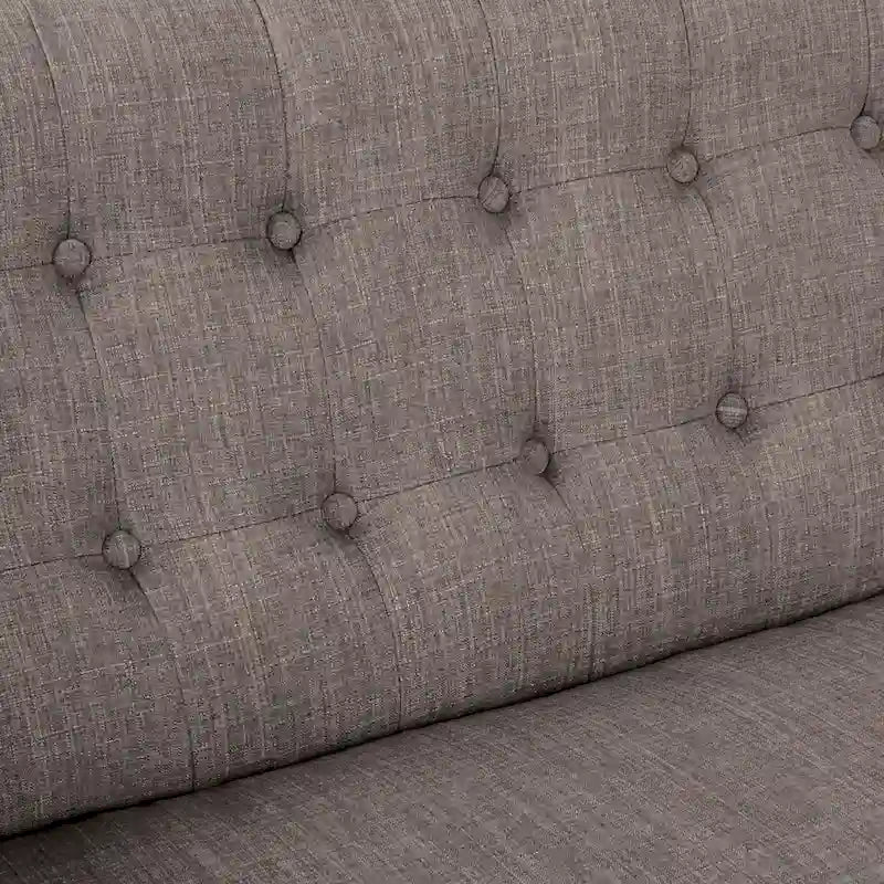 Causeuse en tissu à dossier capitonné Balestrand Mid-century de Carson Carrington - S.O.
