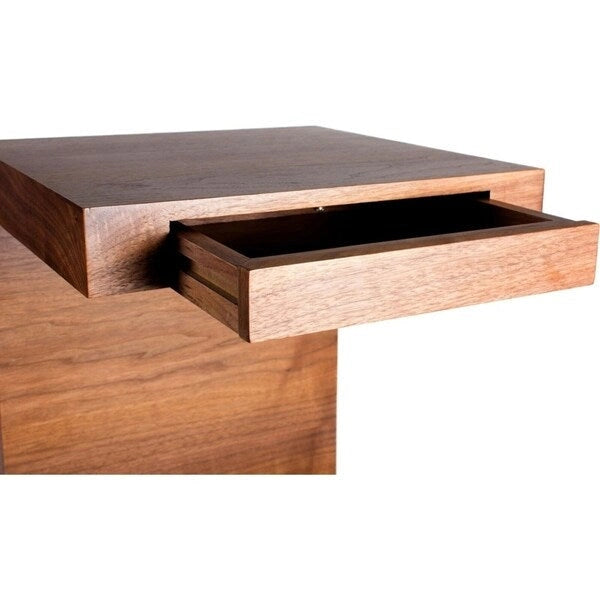 Table d'appoint en bois en forme de C Carson Aurelle Home