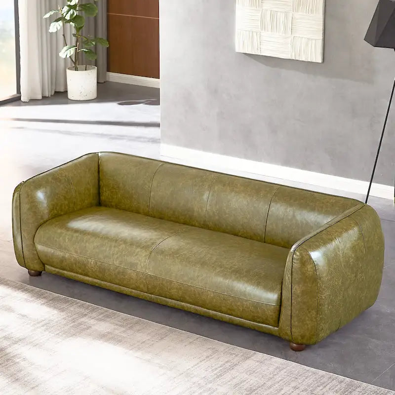 Mayla skórzana kanapa włoska luksusowa w stylu mid-century modern