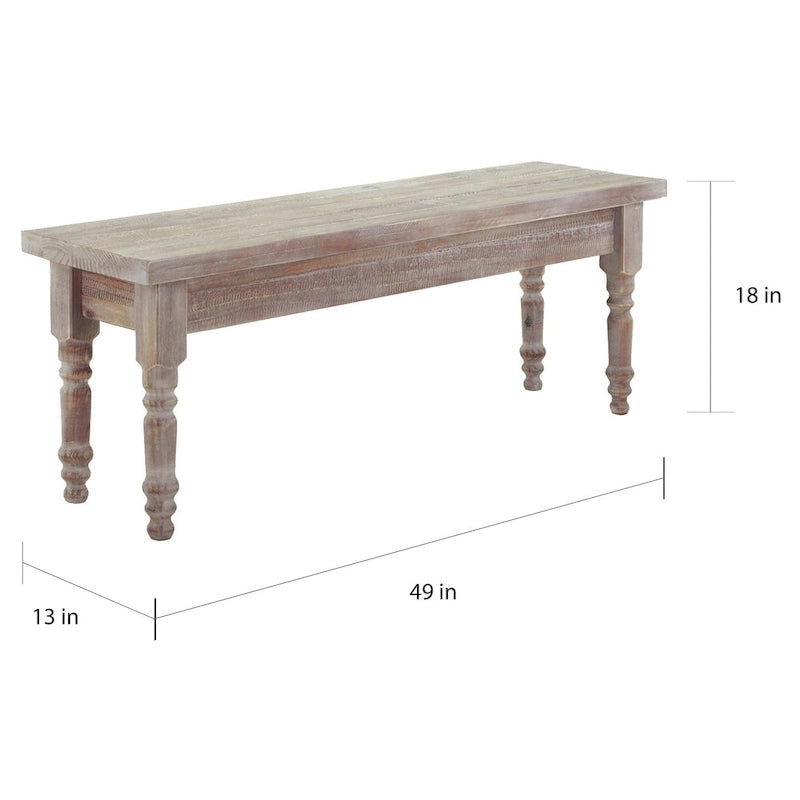 Ławka do jadalni z litego drewna Grain Wood Furniture Valerie