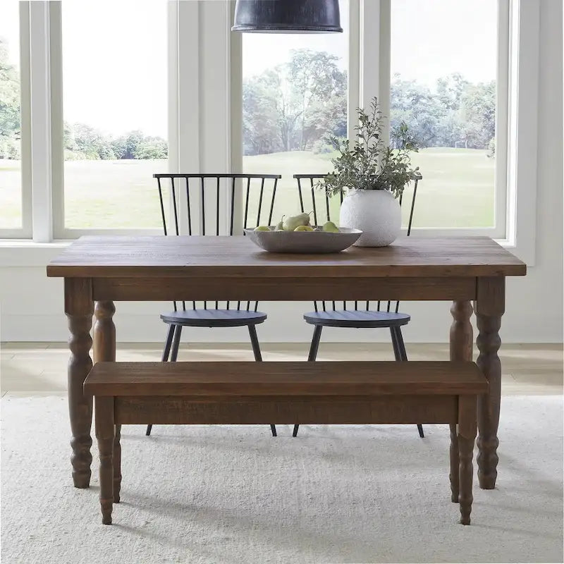 Ławka do jadalni z litego drewna Grain Wood Furniture Valerie