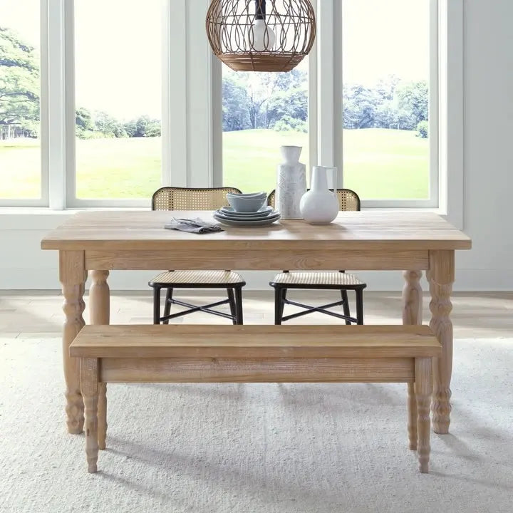 Ławka do jadalni z litego drewna Grain Wood Furniture Valerie