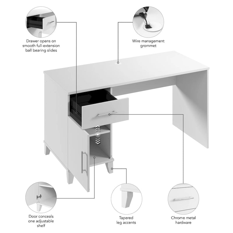 Bureau de direction Somerset 54W avec tiroirs par Bush Furniture