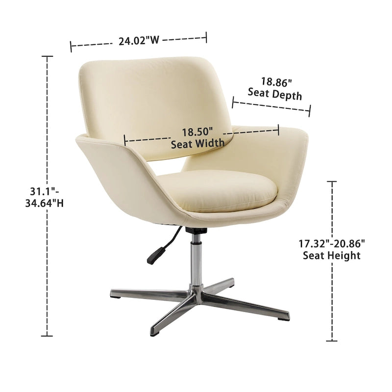 Fauteuil de bureau moderne pivotant et réglable Art Leon
