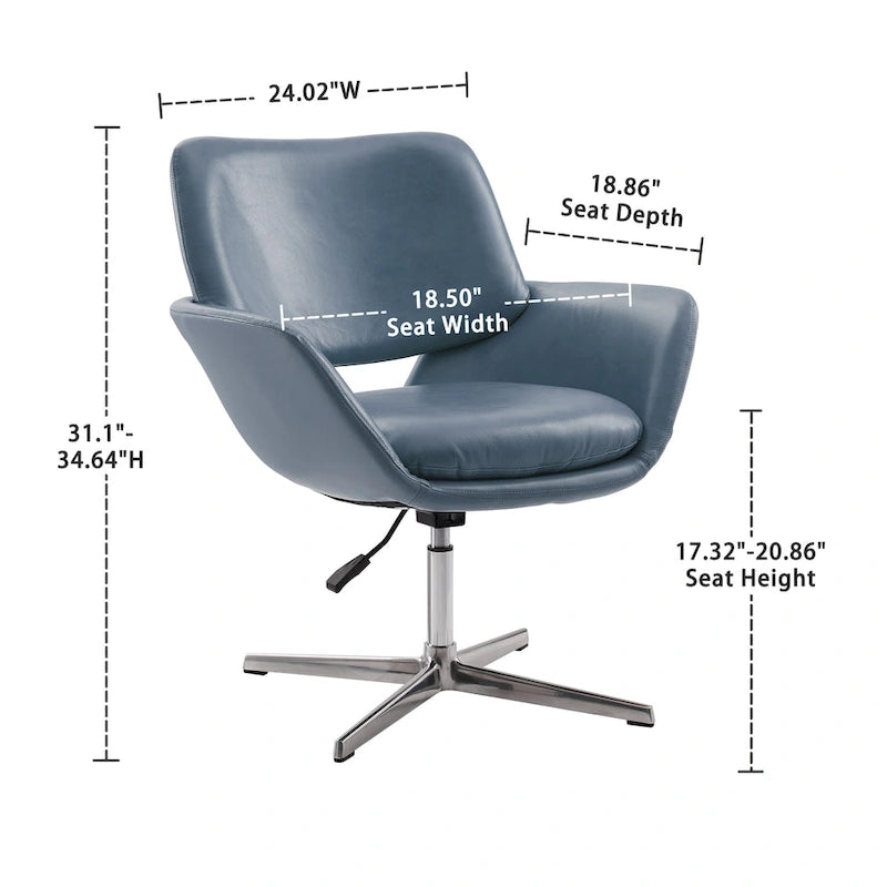 Fauteuil de bureau moderne pivotant et réglable Art Leon