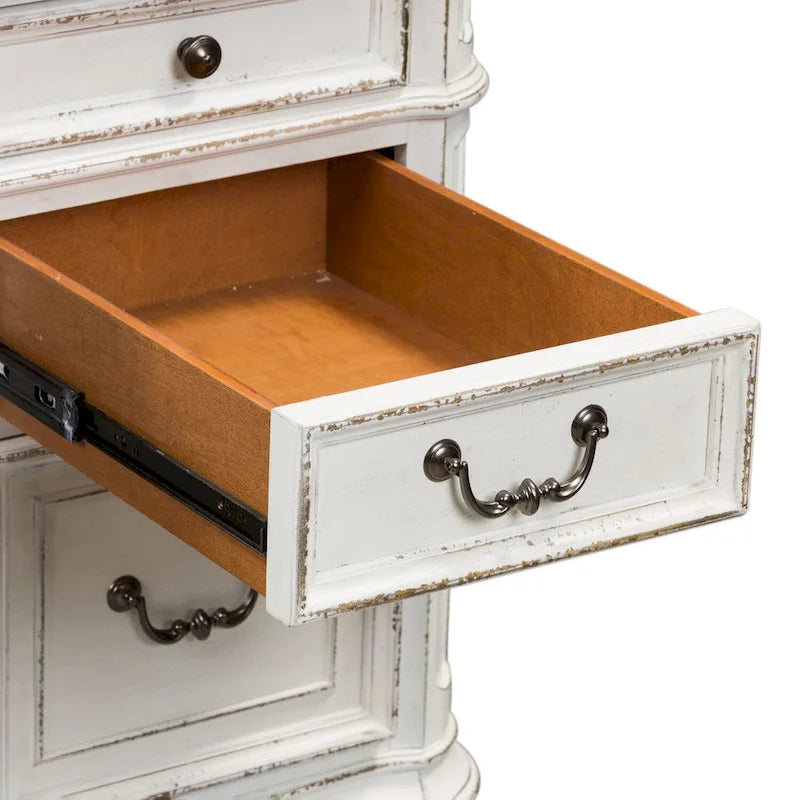 Bureau Magnolia Manor Antique White Weathered Bark