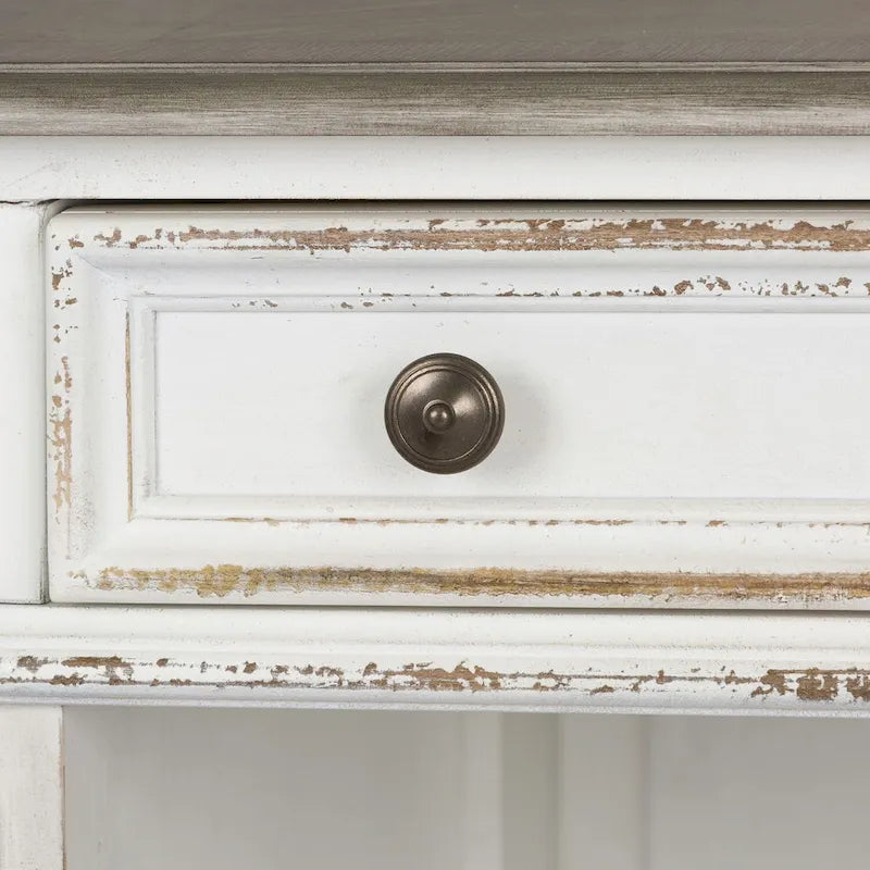 Bureau Magnolia Manor Antique White Weathered Bark