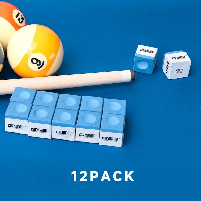 Craies de billard/piscine GSE lot de 12, accessoires de table de billard