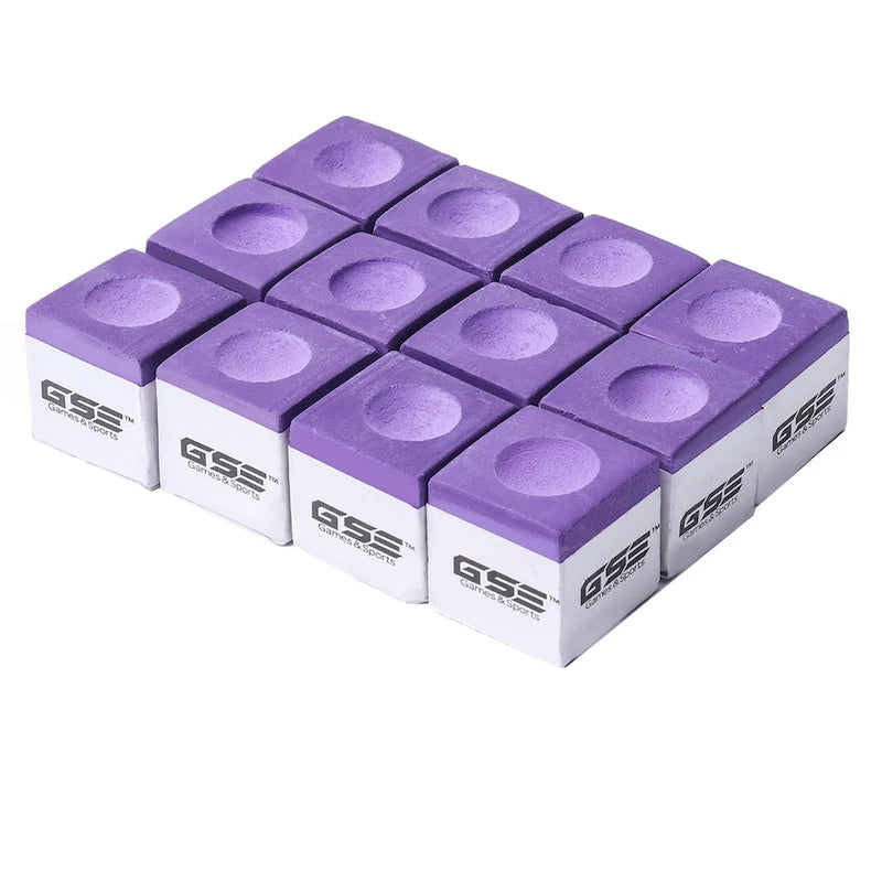 Craies de billard/piscine GSE lot de 12, accessoires de table de billard