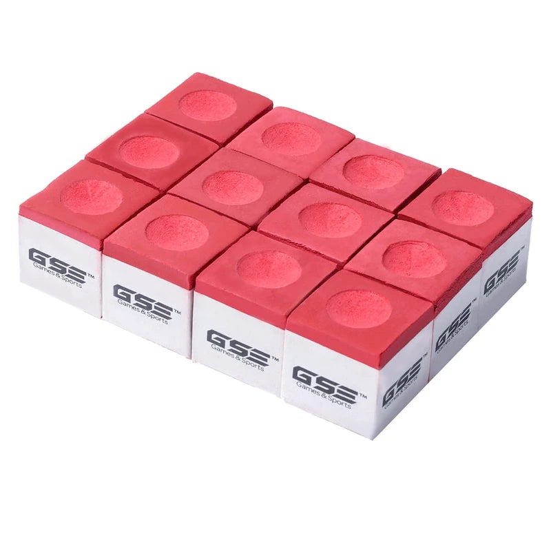 Craies de billard/piscine GSE lot de 12, accessoires de table de billard