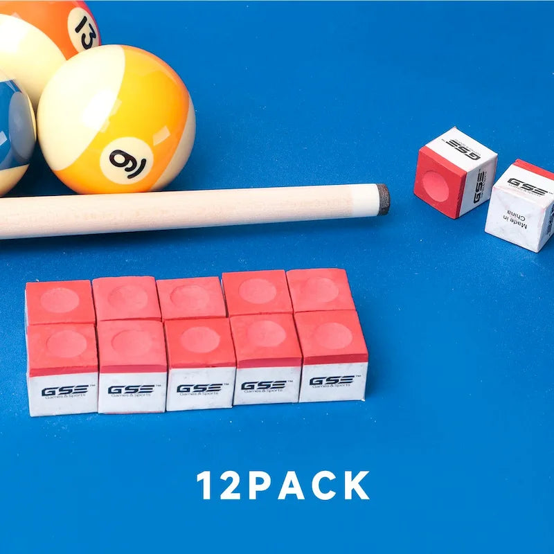 Craies de billard/piscine GSE lot de 12, accessoires de table de billard