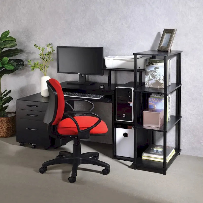 Bureau d'ordinateur en bois avec tiroir à clavier