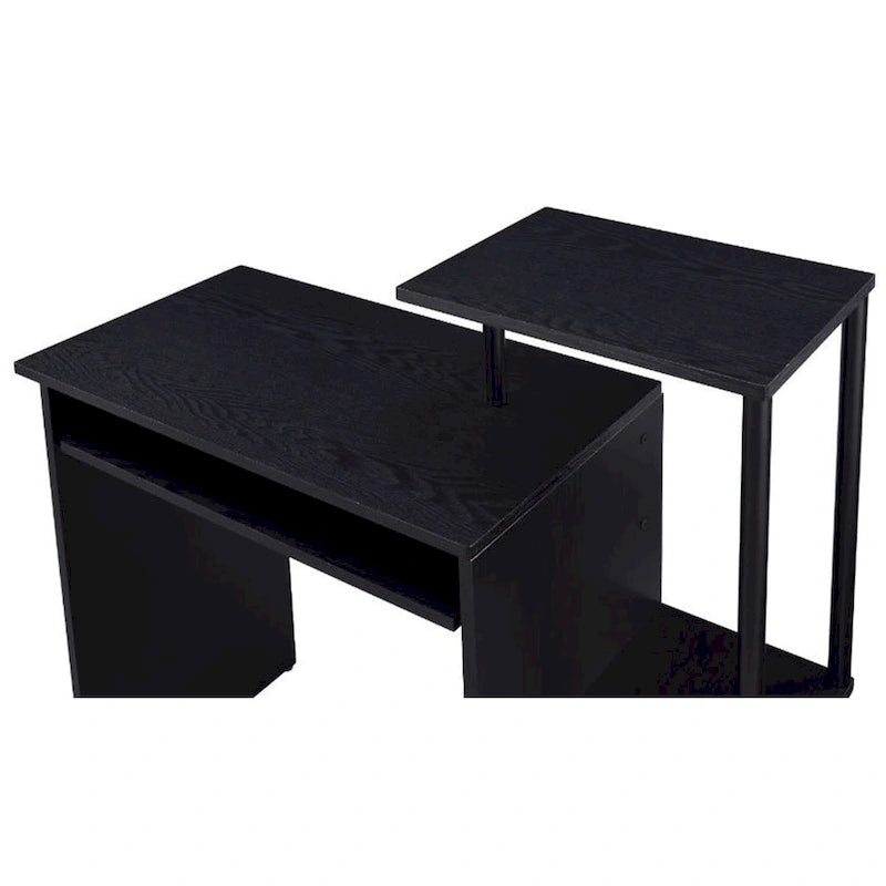 Bureau d'ordinateur en bois avec tiroir à clavier