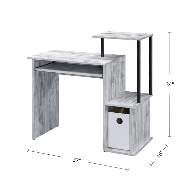 Bureau d'ordinateur en bois avec tiroir à clavier