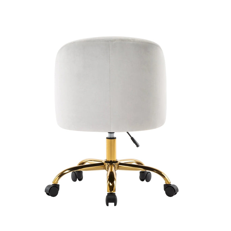 Chaises de bureau sans accoudoirs en velours Louie Porthos Home