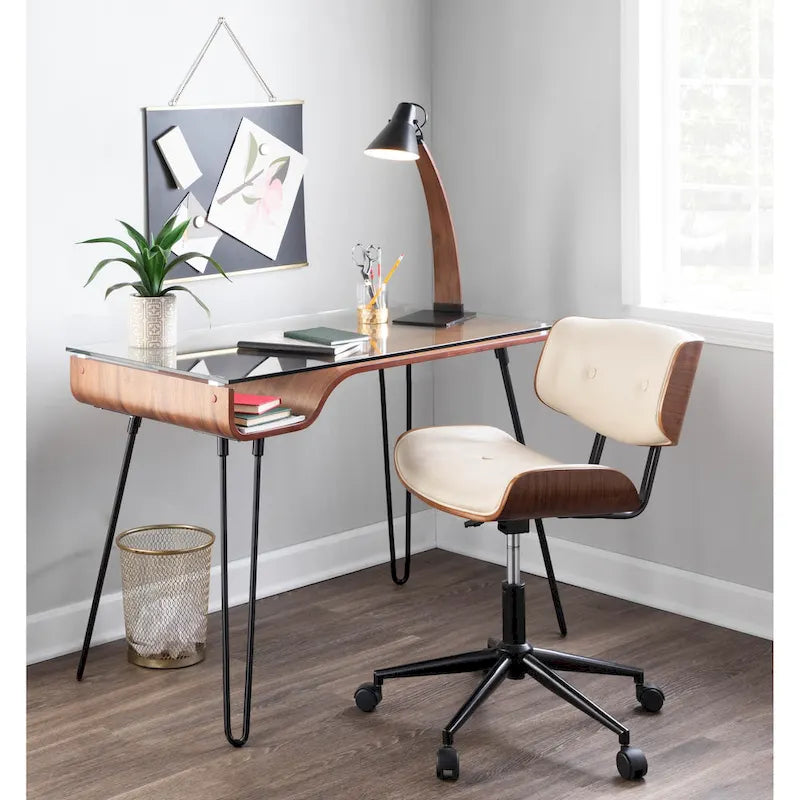 Chaise de bureau moderne simple Carson Carrington Leksand Mid-century