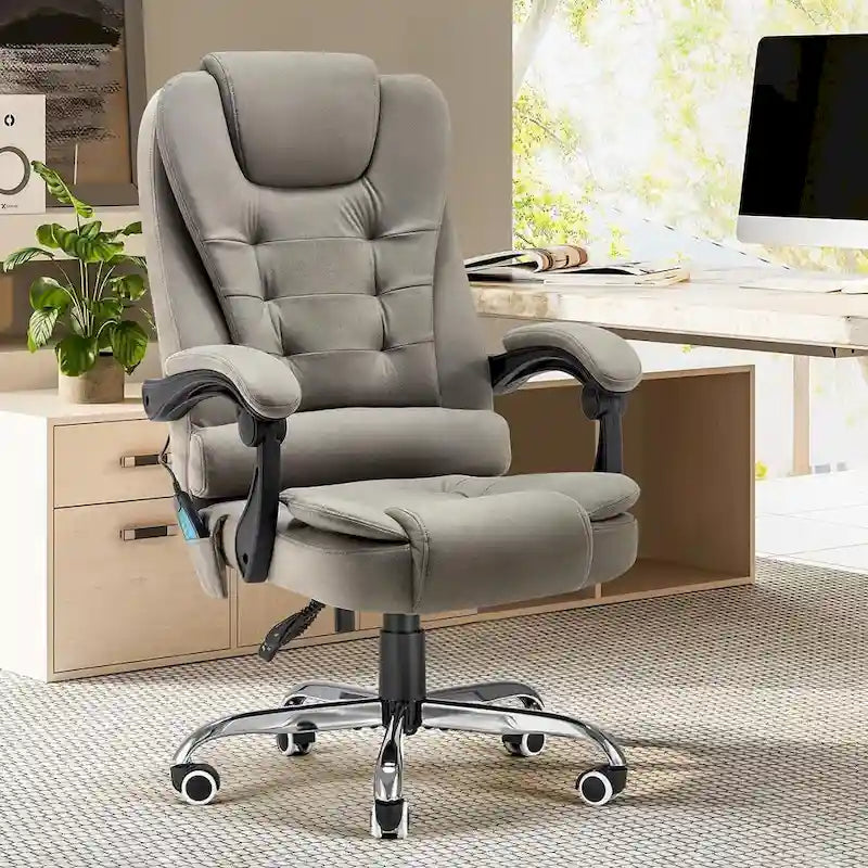 Fotel biurowy AECOJOY Ergonomiczny z 7-punktowym masażem wibracyjnym i funkcją podgrzewania