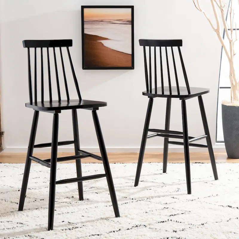 SAFAVIEH Texie Tabouret de bar de ferme à broche 76,2 cm (Lot de 2) - 19,3 x 20,9 x 44,2 - 19Lx21Px45H