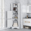 Meuble de salle de bain autoportant haut Nestfair, meuble de rangement d'angle avec portes et étagères réglables