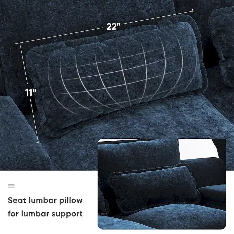 [VIDEO provided][New]123*55 Nowoczesna sofa w kształcie litery U z konsolą, uchwytami na kubki i portami USB, 6-osobowa tapicerowana symetryczna sofa wewnętrzna