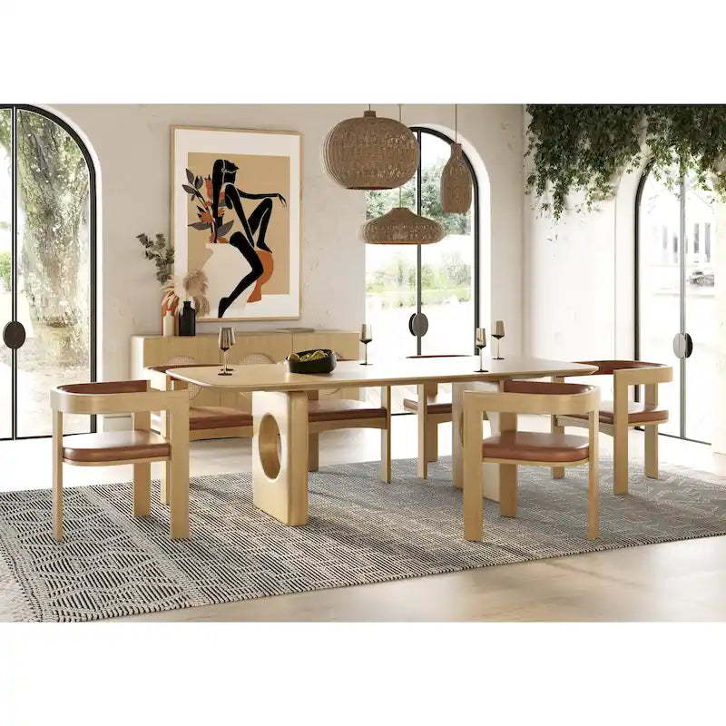 Stół do jadalni Nova Domus Oshana Modern White Oak