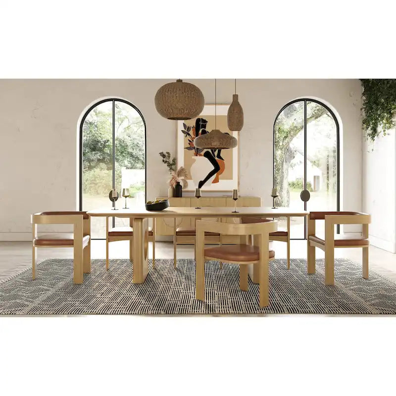 Stół do jadalni Nova Domus Oshana Modern White Oak