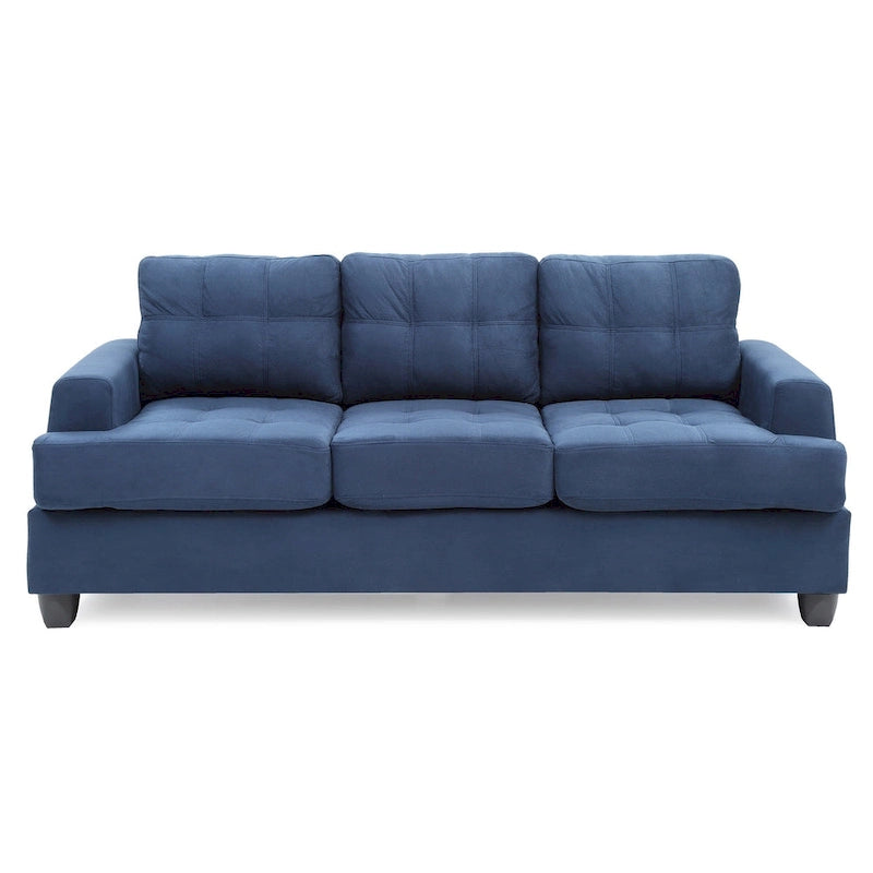 Canapé droit en microfibre à accoudoirs évasés Sandridge 79 po L - 34L x 79l x 36H