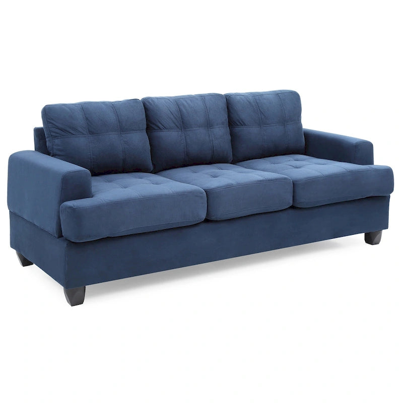 Canapé droit en microfibre à accoudoirs évasés Sandridge 79 po L - 34L x 79l x 36H