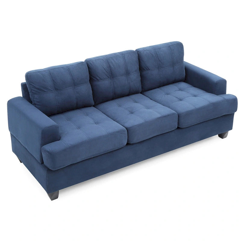 Canapé droit en microfibre à accoudoirs évasés Sandridge 79 po L - 34L x 79l x 36H