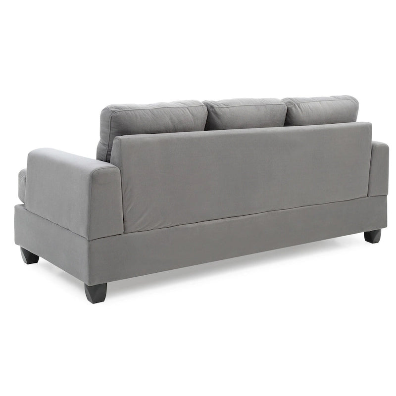 Canapé droit en microfibre à accoudoirs évasés Sandridge 79 po L - 34L x 79l x 36H