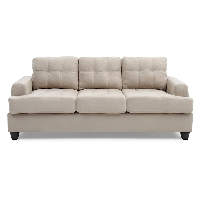 Canapé droit en microfibre à accoudoirs évasés Sandridge 79 po L - 34L x 79l x 36H