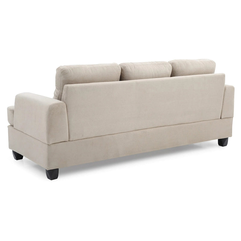 Canapé droit en microfibre à accoudoirs évasés Sandridge 79 po L - 34L x 79l x 36H