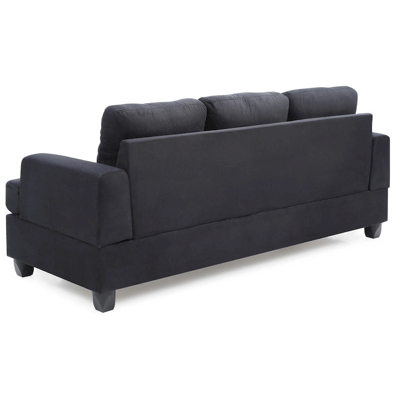Canapé droit en microfibre à accoudoirs évasés Sandridge 79 po L - 34L x 79l x 36H