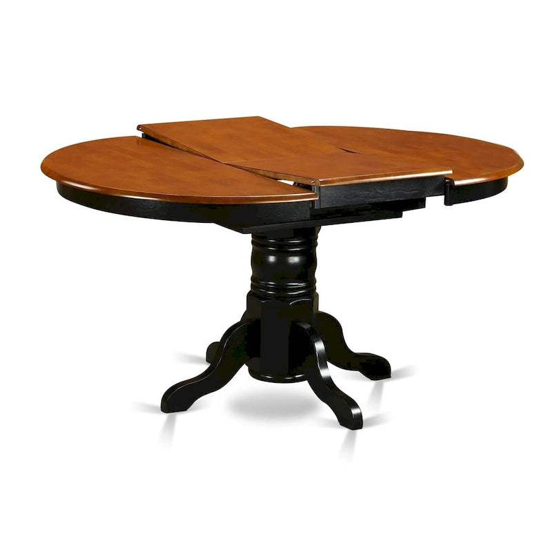 Ensemble de salle à manger East West Furniture - une table de cuisine ovale et des chaises de cuisine, 42x60 pouces, noir et cerisier (options de pièces)