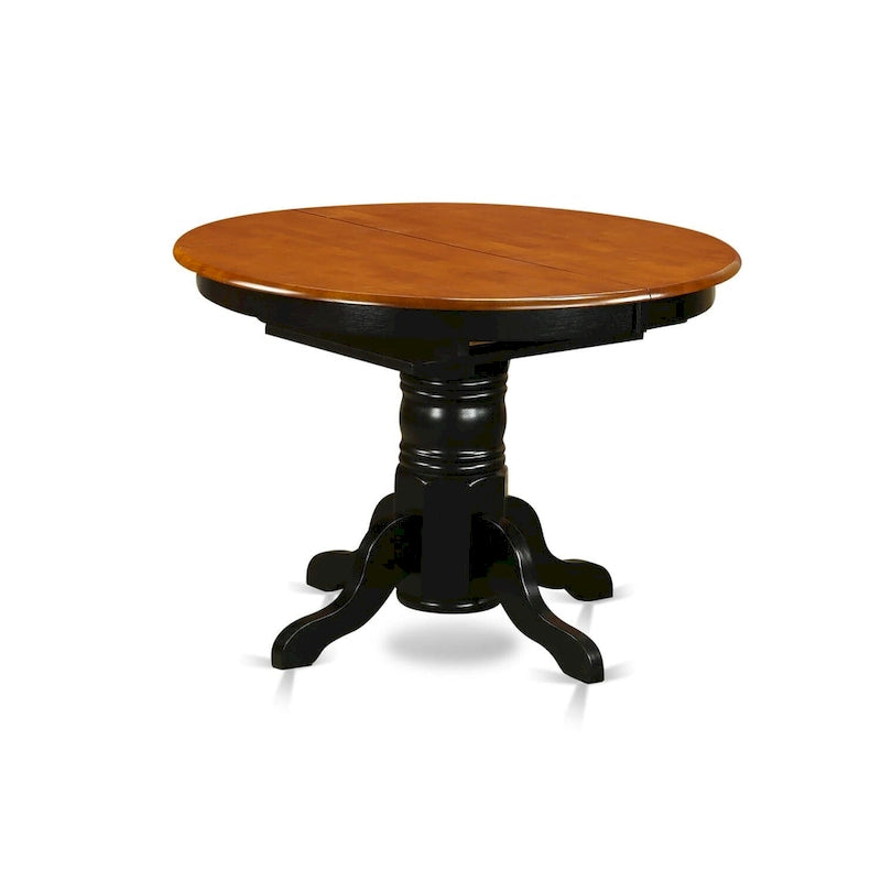Ensemble de salle à manger East West Furniture - une table de cuisine ovale et des chaises de cuisine, 42x60 pouces, noir et cerisier (options de pièces)