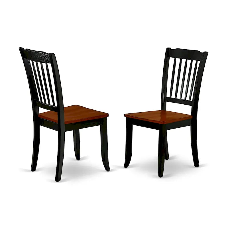Ensemble de salle à manger East West Furniture - une table de cuisine ovale et des chaises de cuisine, 42x60 pouces, noir et cerisier (options de pièces)